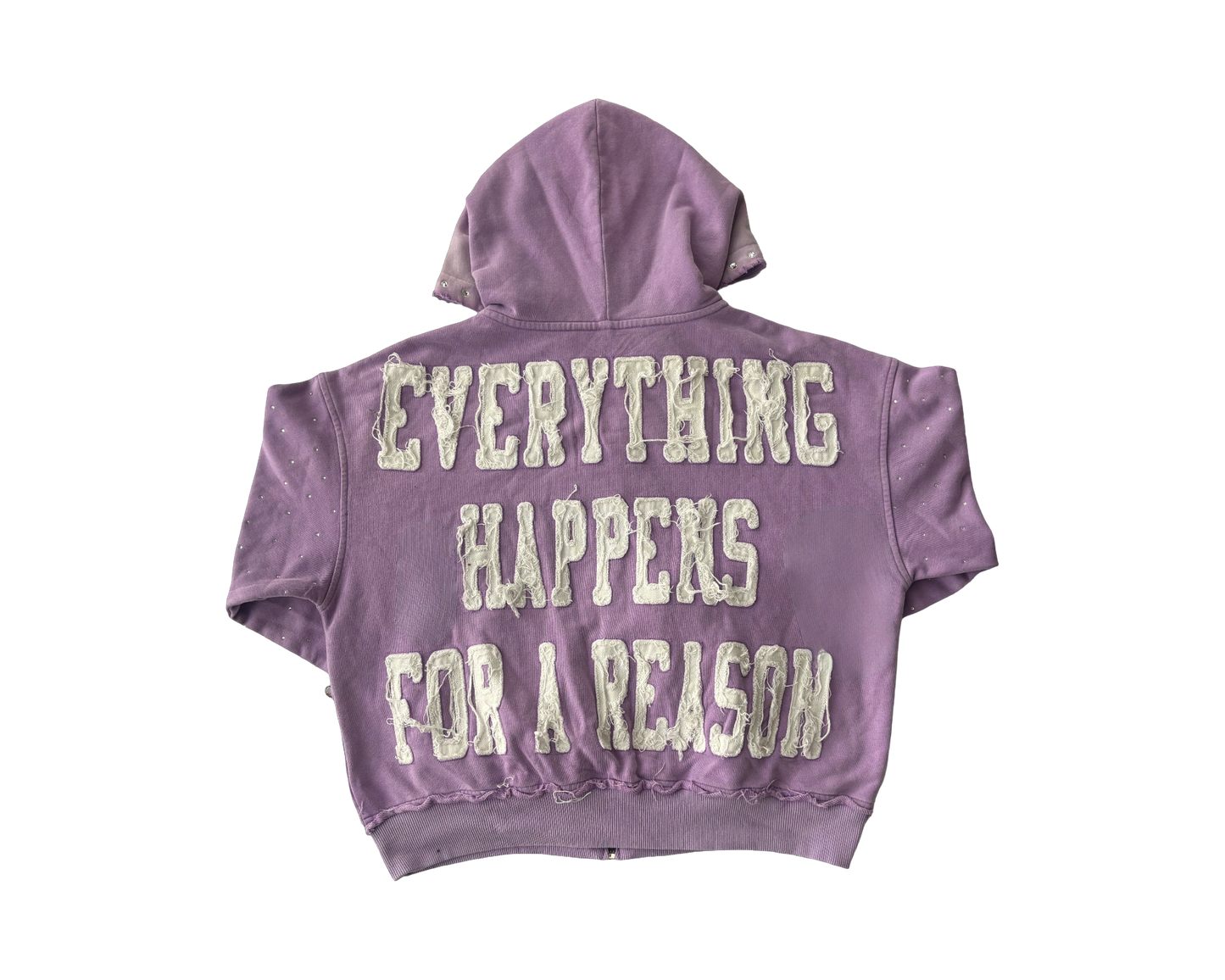 Purple "Everything Happens" Zip-Up