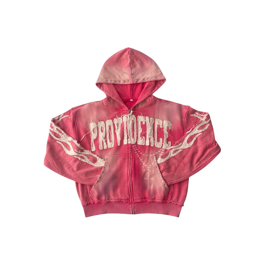 Pink "Everything Happens" Zip-UP